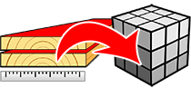 Calculator Lumber Area → Volume