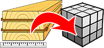 Calculator Lumber Bundle → Volume